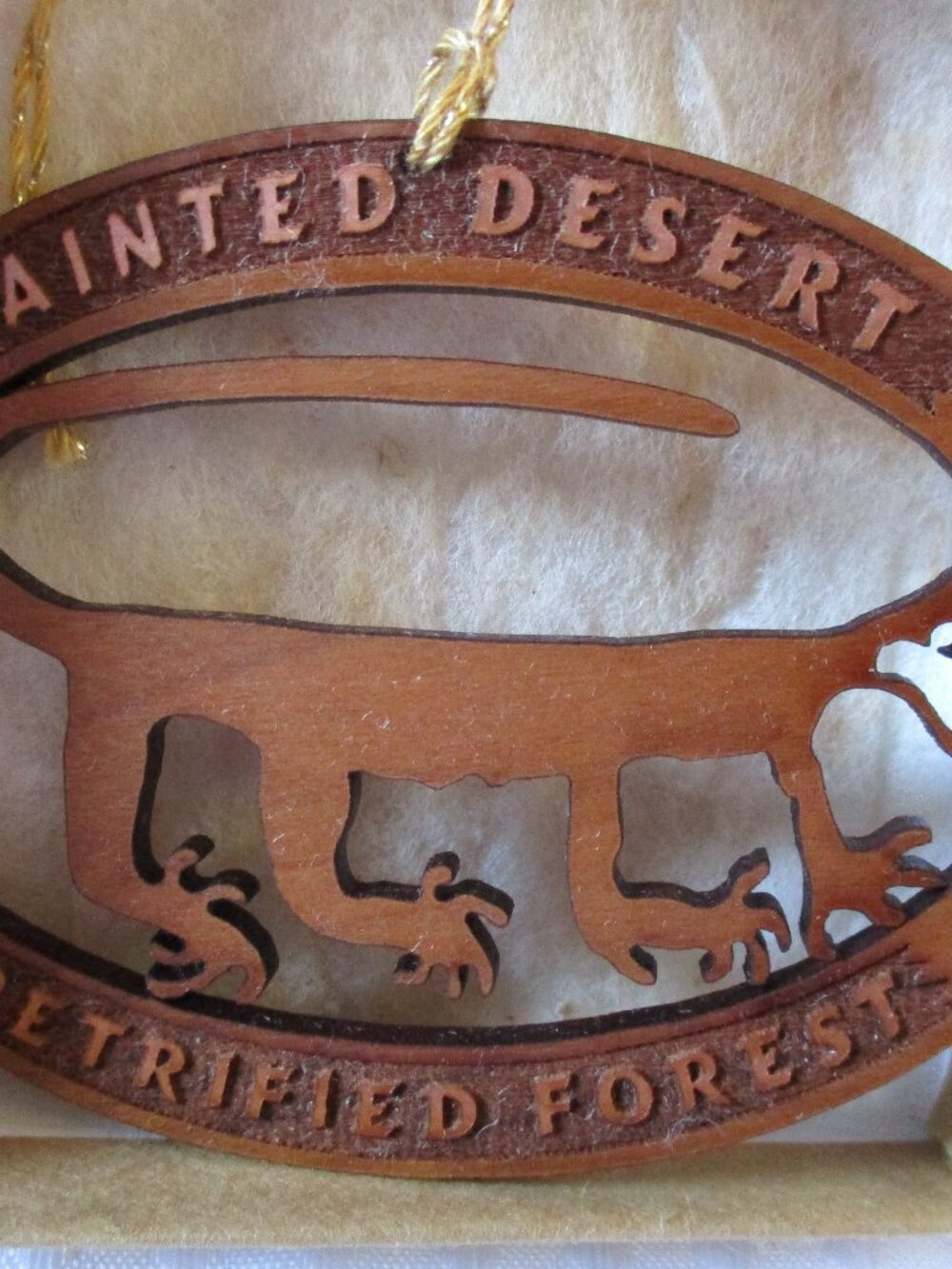 NIB Harvey Trading Co Painted Desert Petrified Forest Cat Christmas Ornament